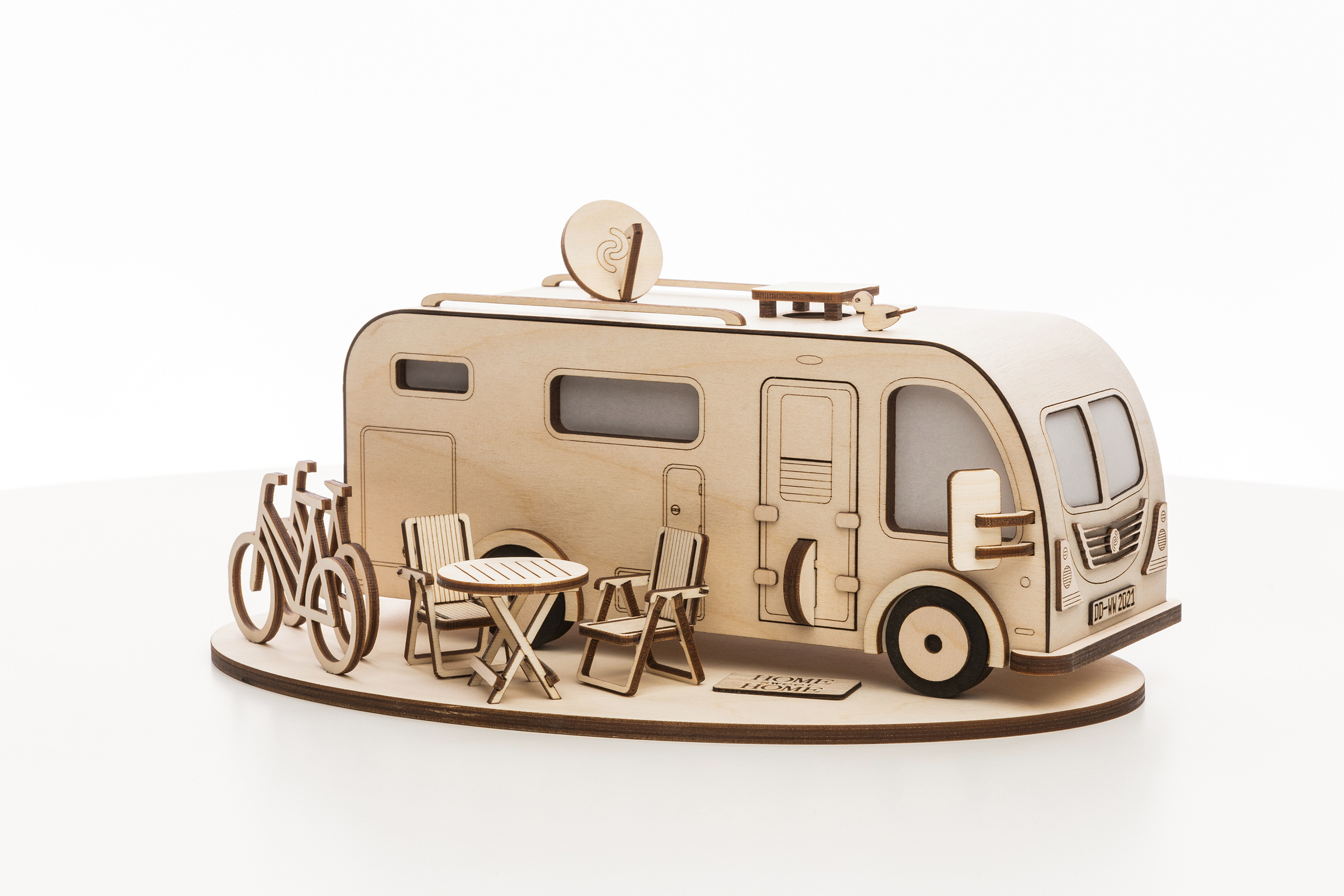 Räucherwohnmobil mit Fahrrädern