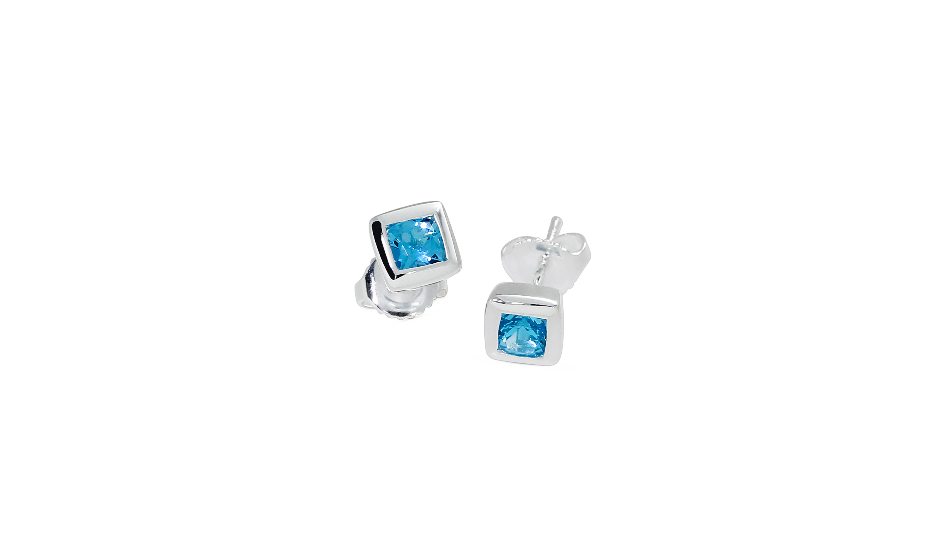 Ohrstecker - Swiss Blue Topas