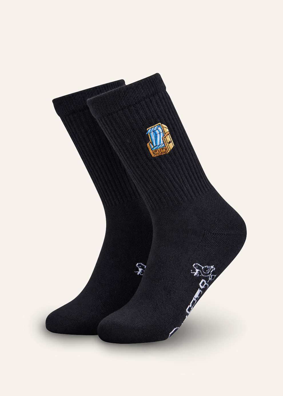 Socken mit maritimen Motiv | schwarz