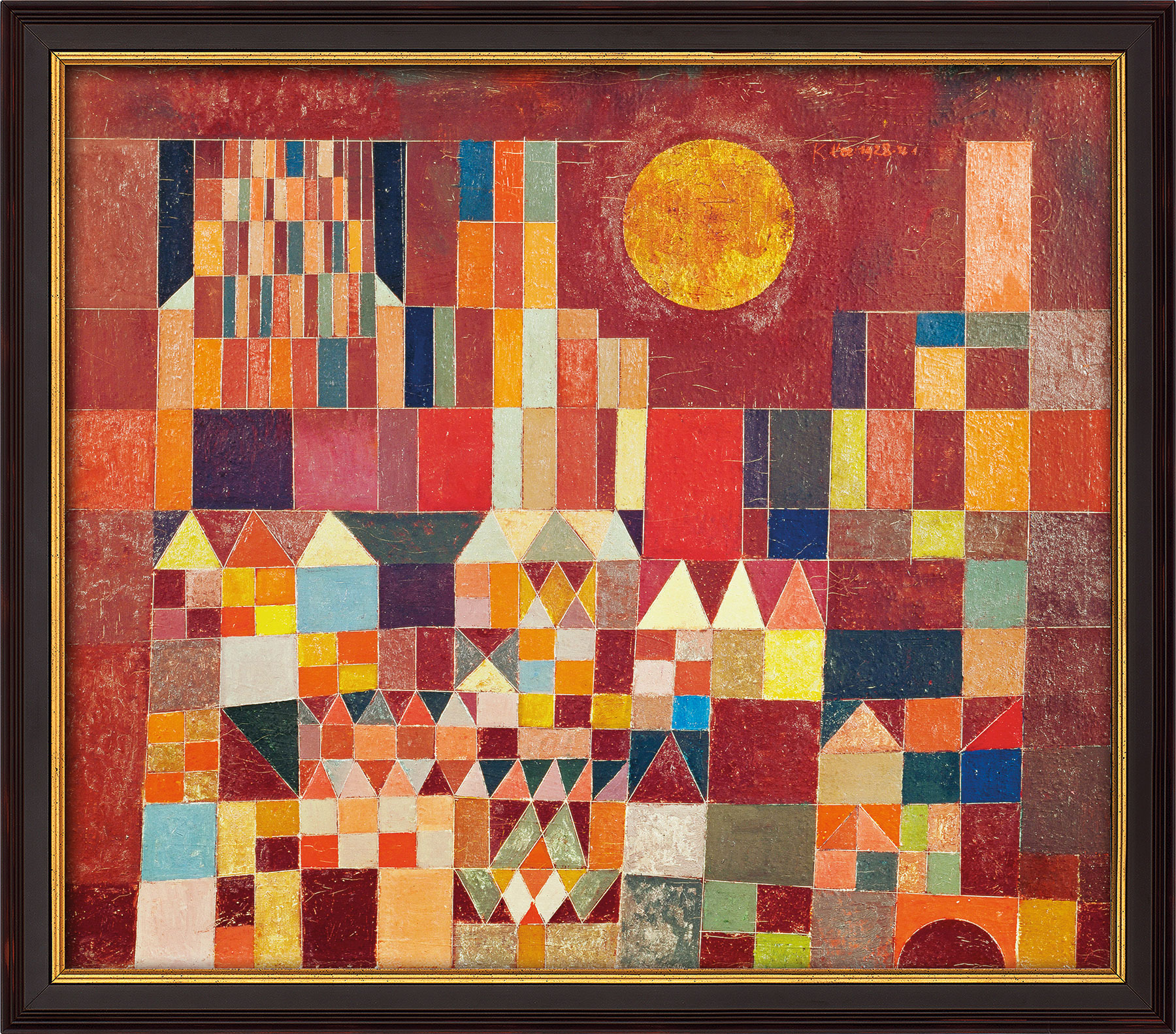 Gemälde Burg und Sonne (1928), gerahmt - Paul Klee