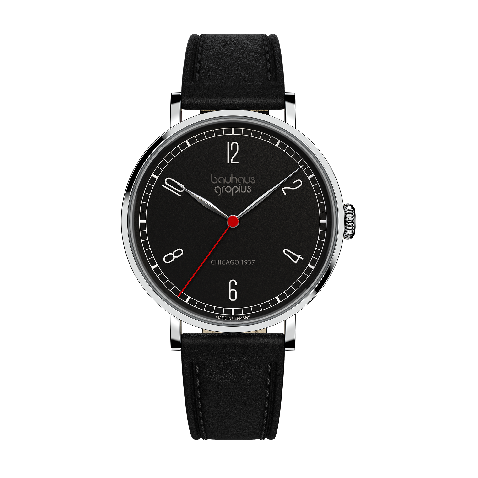 Armbanduhr Walter Gropius - Chicago schwarz