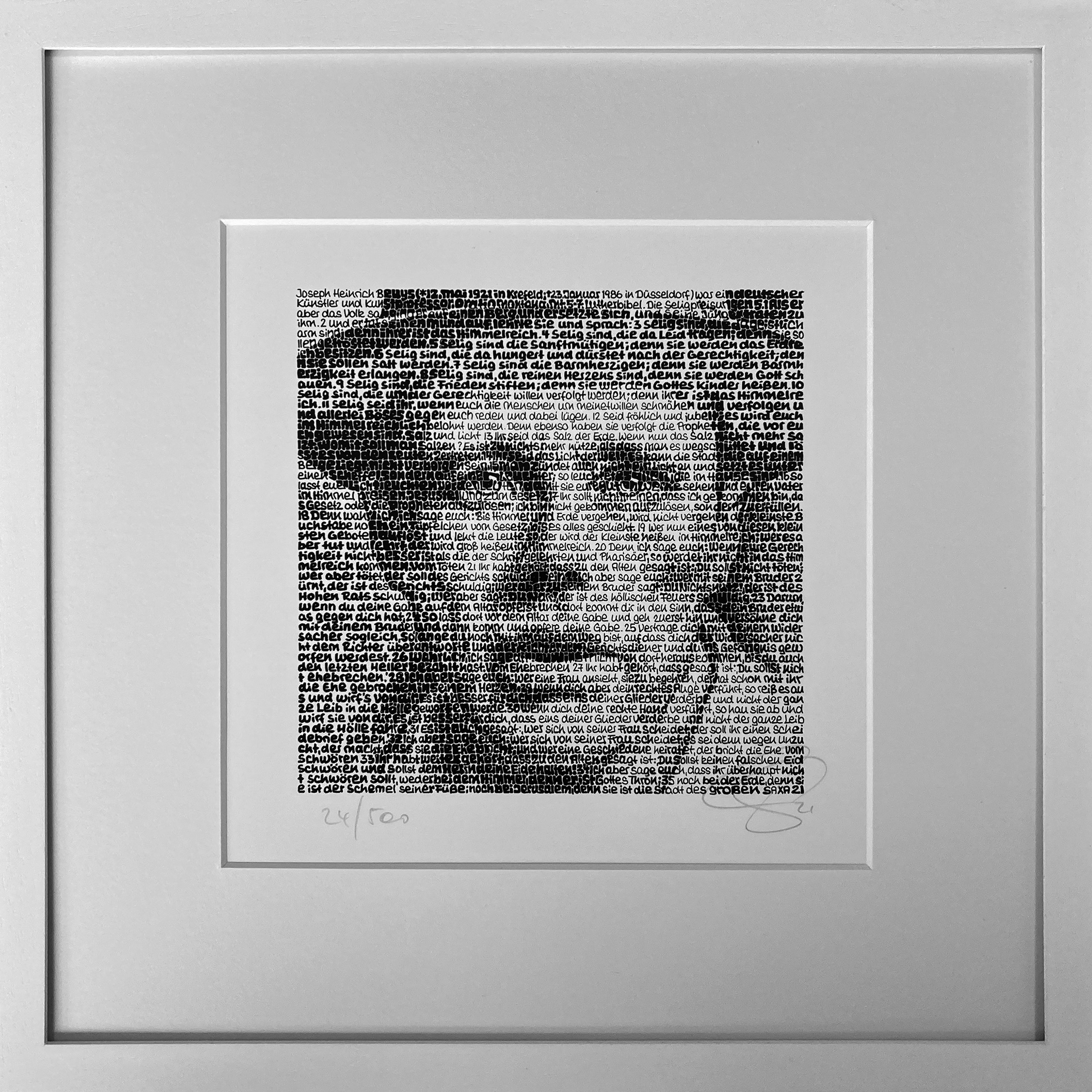 Bild Wortmalerei SAXA Edition – Joseph Beuys