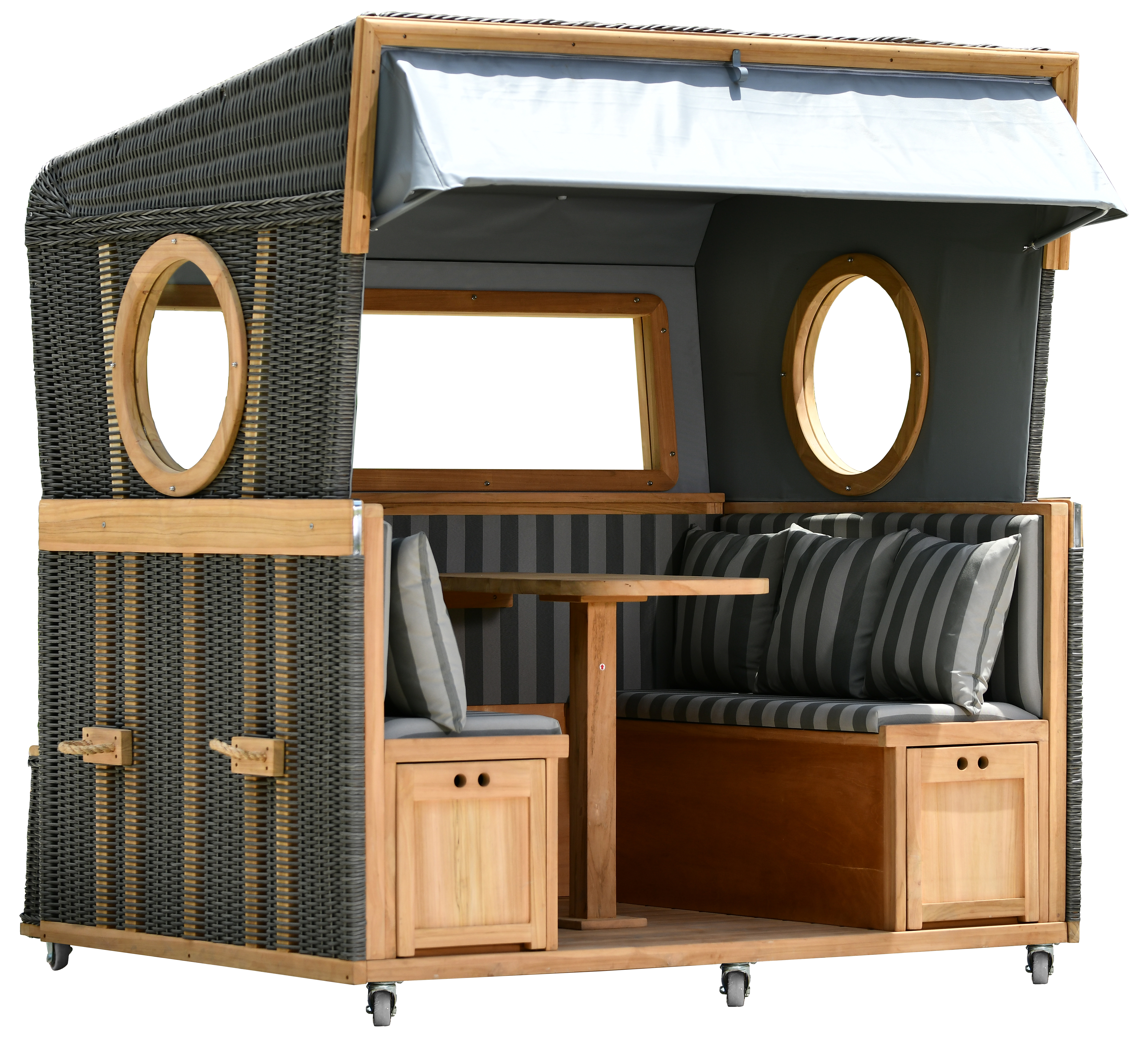 Strandkorb aus Teakholz 6-Sitzer – Gosch-Lounge