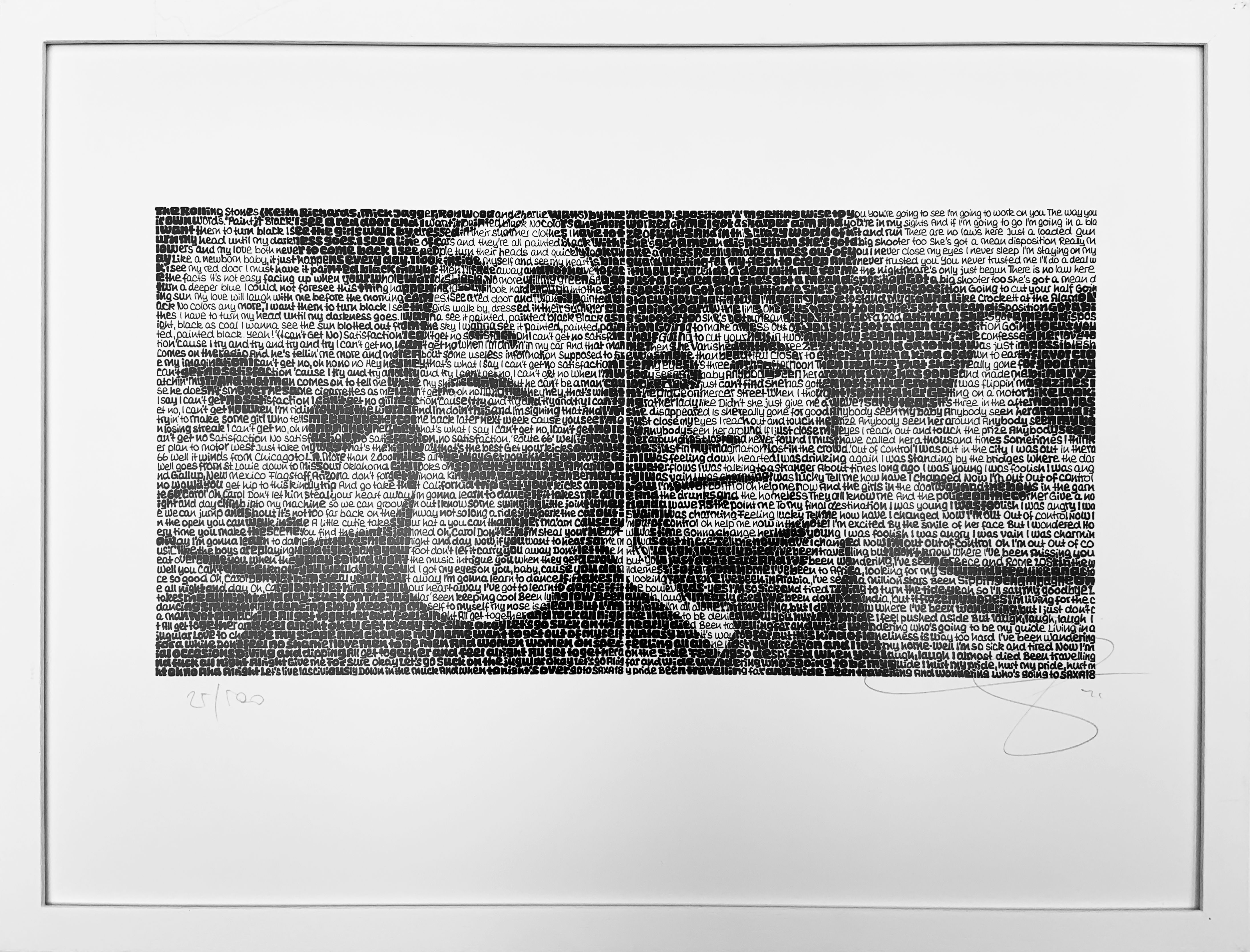 Bild Wortmalerei SAXA Edition –  Rolling Stones