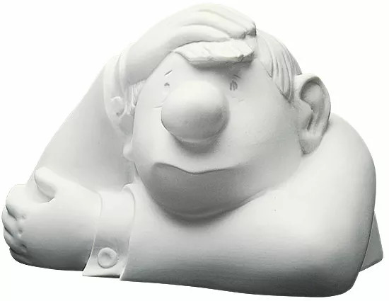 Skulptur "Der kleine Denker" (Porzellan) – Loriot