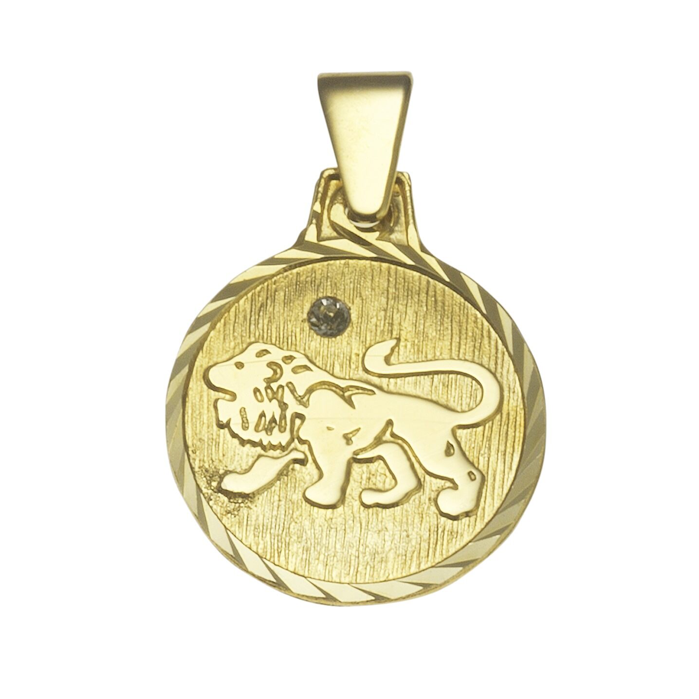 Anhänger Sternzeichen mit Kristall Gold