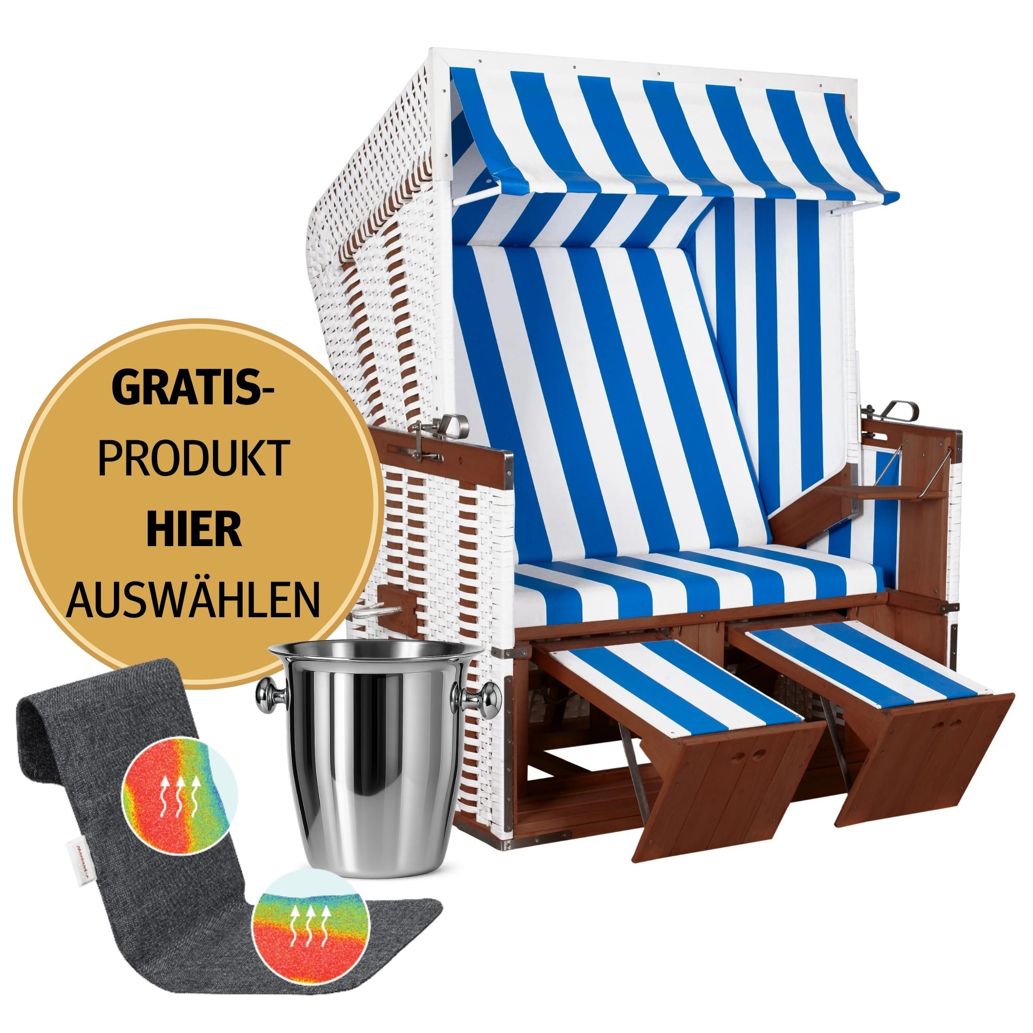 Strandkorb 2-Sitzer | Mahagoni – Sylt