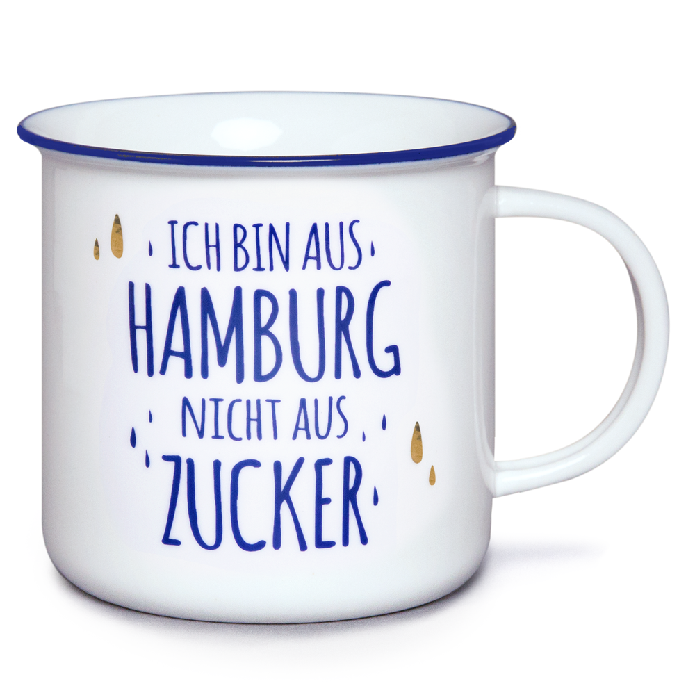 Becher Emaille-Design – Nicht aus Zucker