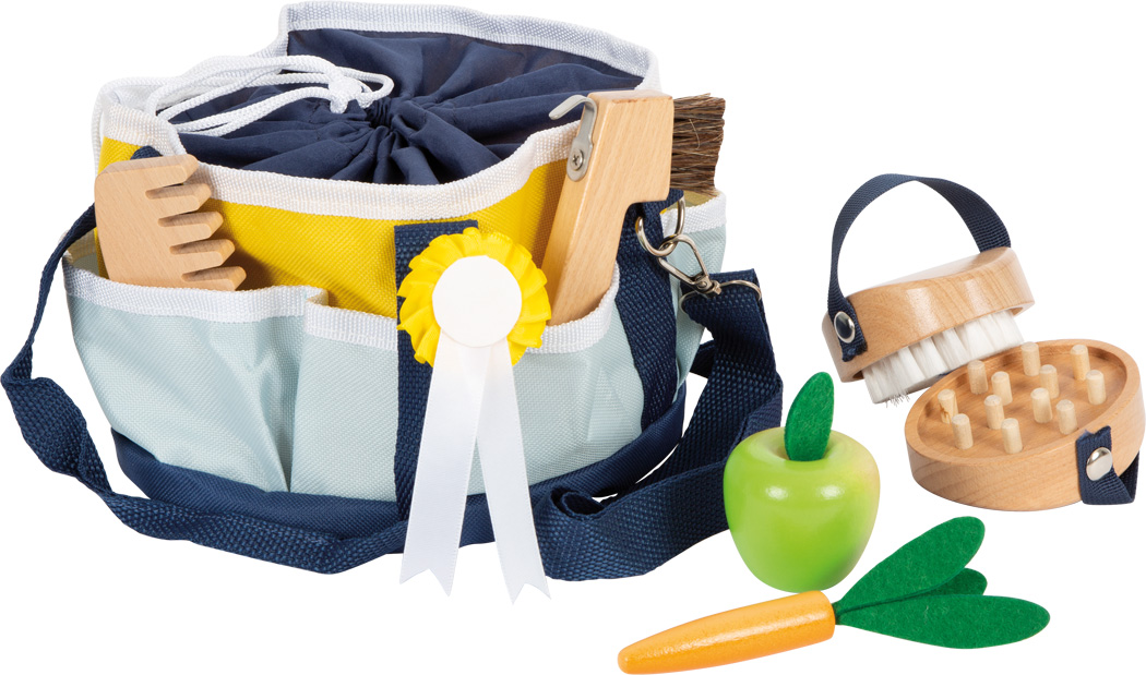 Pferdepflege-Set mit Tasche für Spielpferde