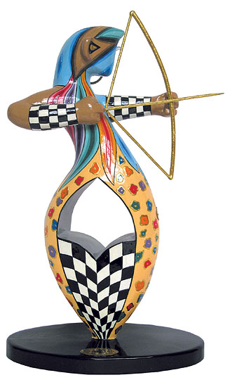 Tom's Drag: Sternzeichen-Skulptur - Kunstmarmor handbemalt