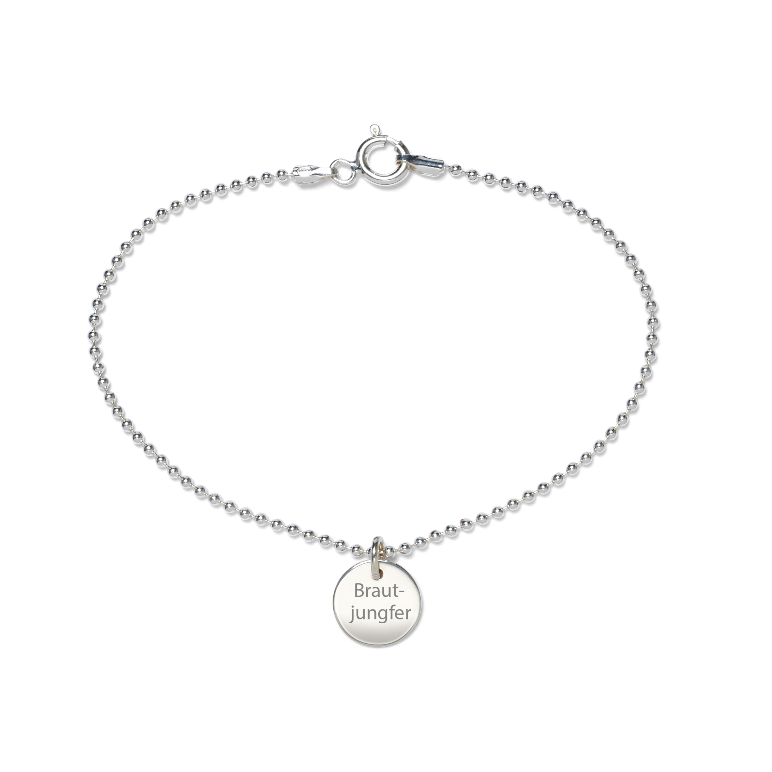 Armband Brautjungfer silber - personalisierbar