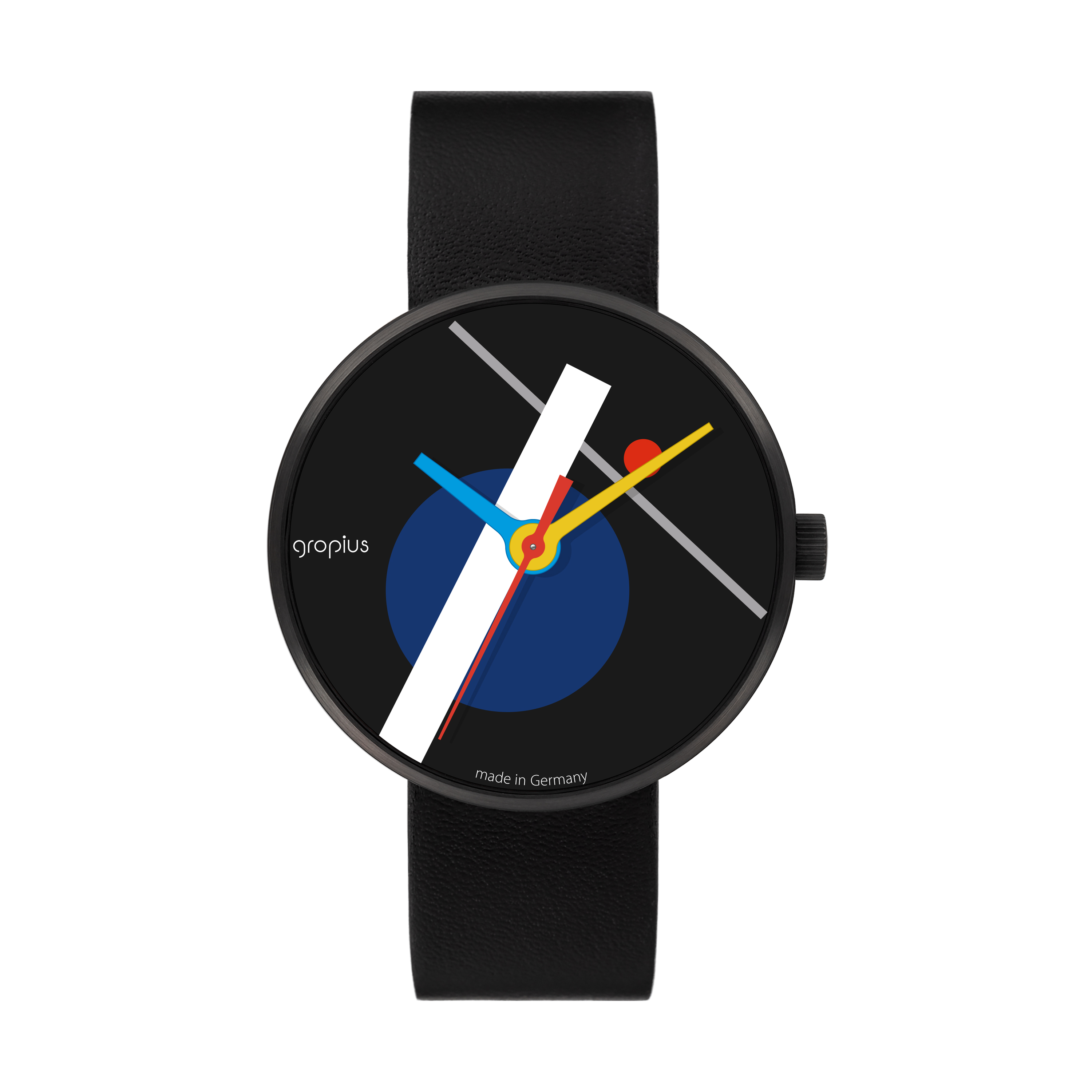 Armbanduhr Walter Gropius - Moholy Nagy schwarz