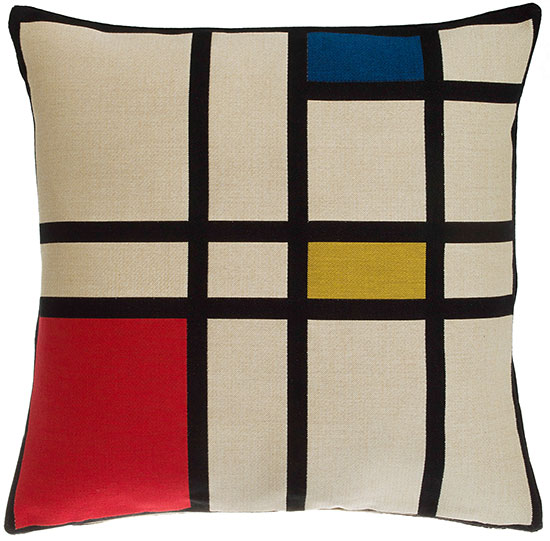 Kissenhülle Komposition II in Rot, Blau und Gelb - Piet Mondrian