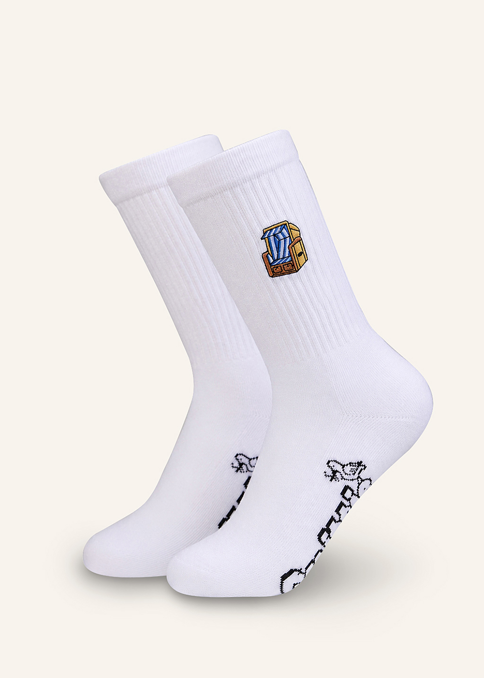 Socken mit maritimen Motiv | weiß