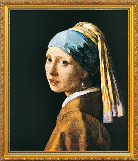 Gemälde gerahmt – Jan Vermeer van Delft (1665) – Das Mädchen mit dem Perlenohrring