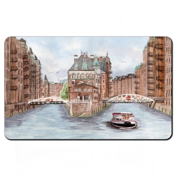 Frühstücksbrettchen – Hamburg Speicherstadt