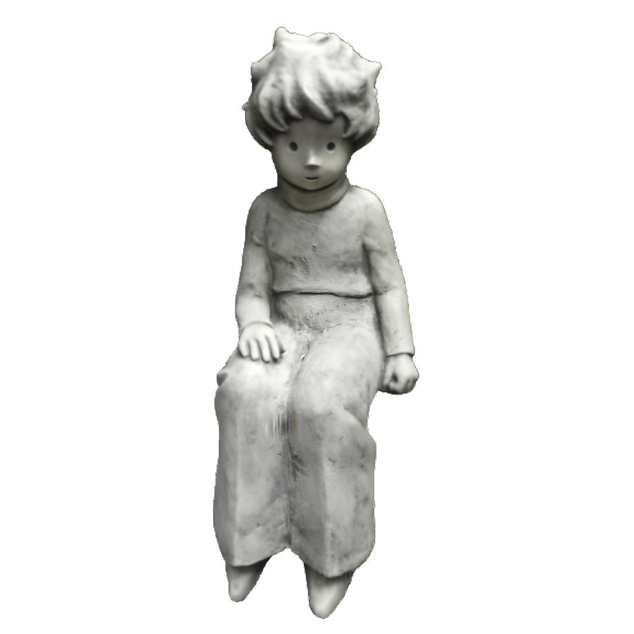 Gartenskulptur Kunststein Der kleine Prinz Kantenhocker – © Antoine de Saint-Exupéry