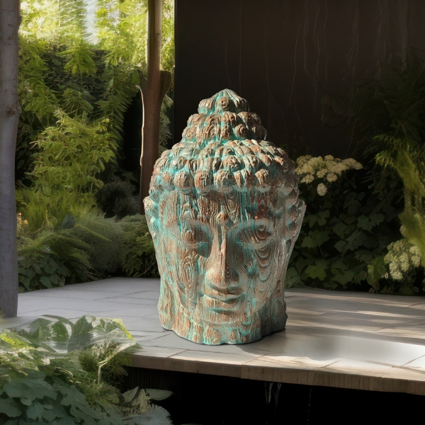 Skulptur Buddhakopf