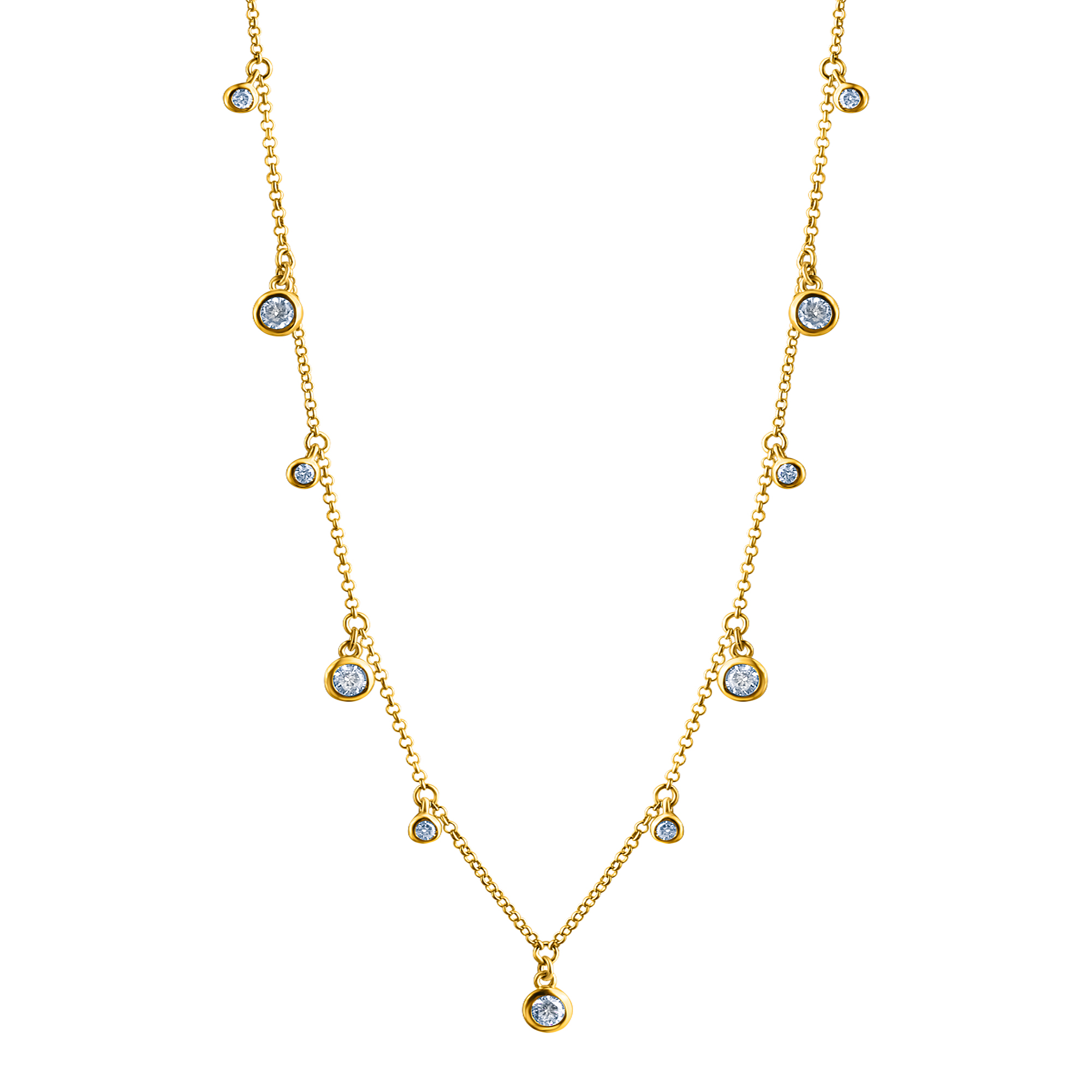 Collier - Zirkonia vergoldet
