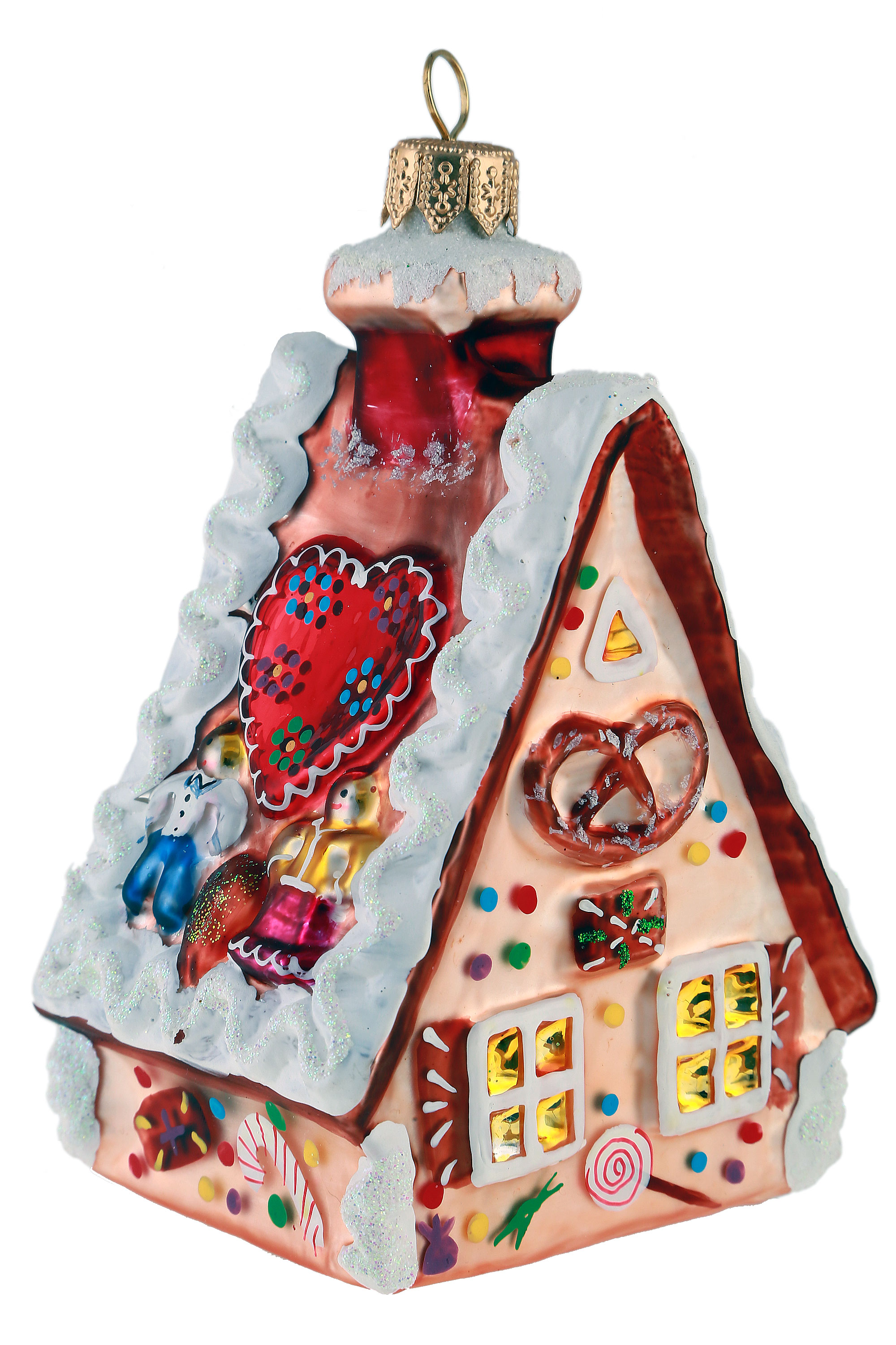 Weihnachtsbaumschmuck aus Glas – Lebkuchenhaus