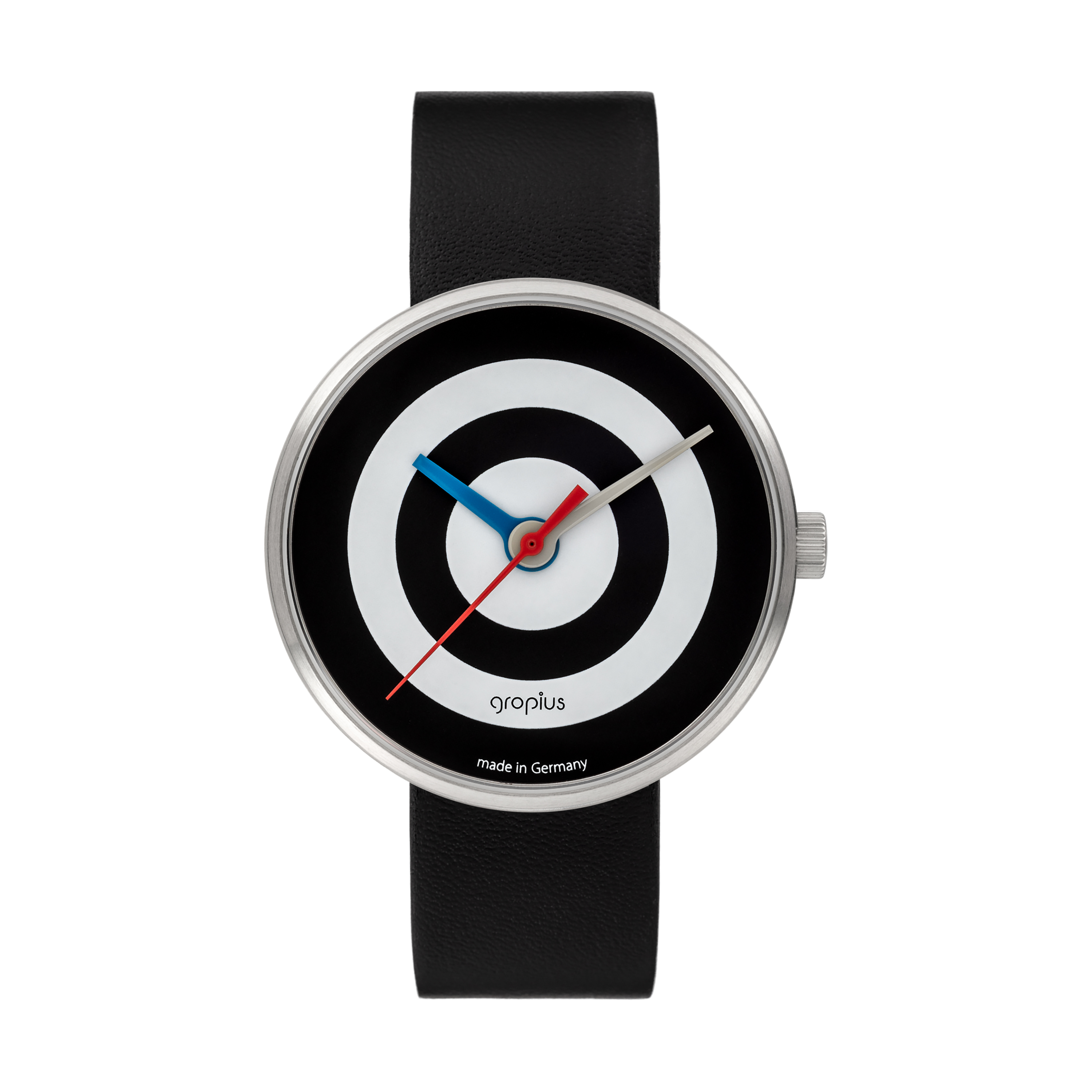 Armbanduhr Walter Gropius - J. Albers weiß-schwarz