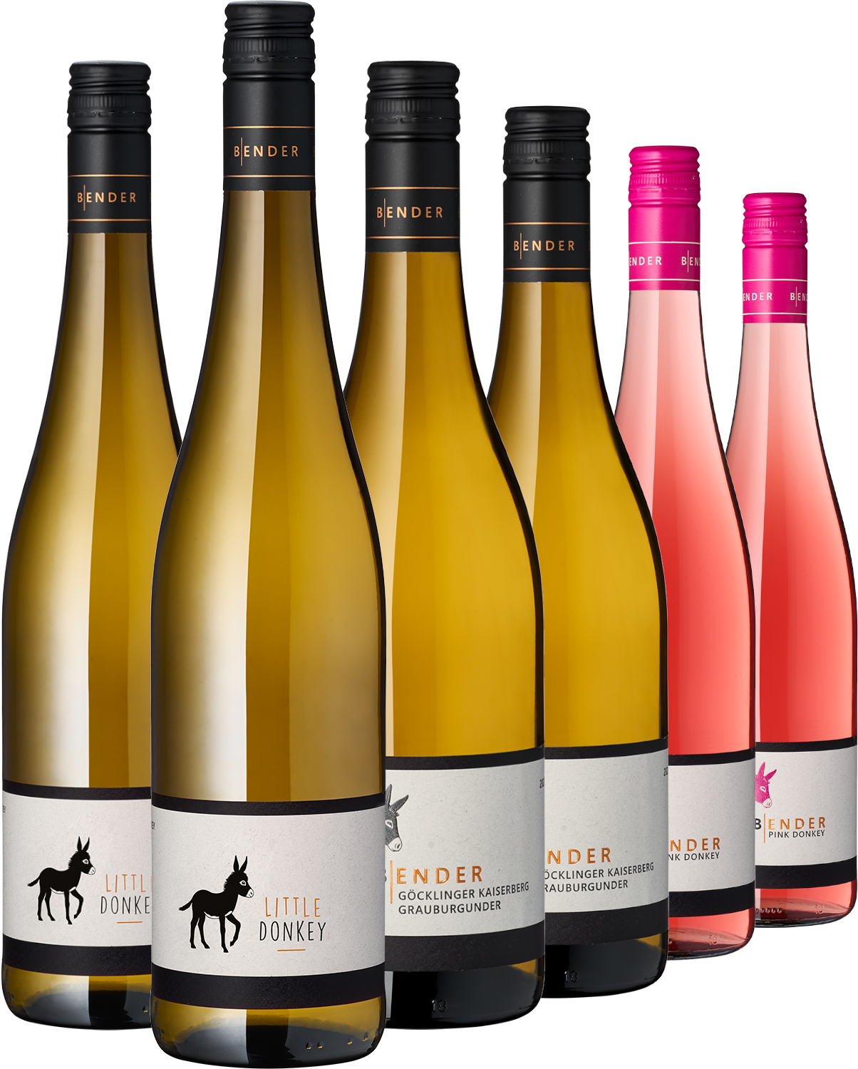 Weinpaket Weißwein und Roséwein – Die Esel Familie