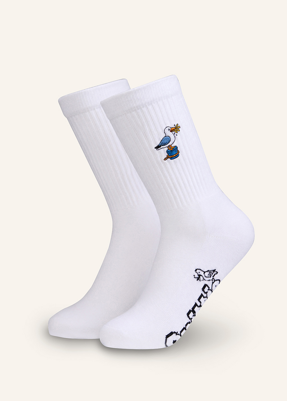 Socken mit maritimen Motiv | weiß