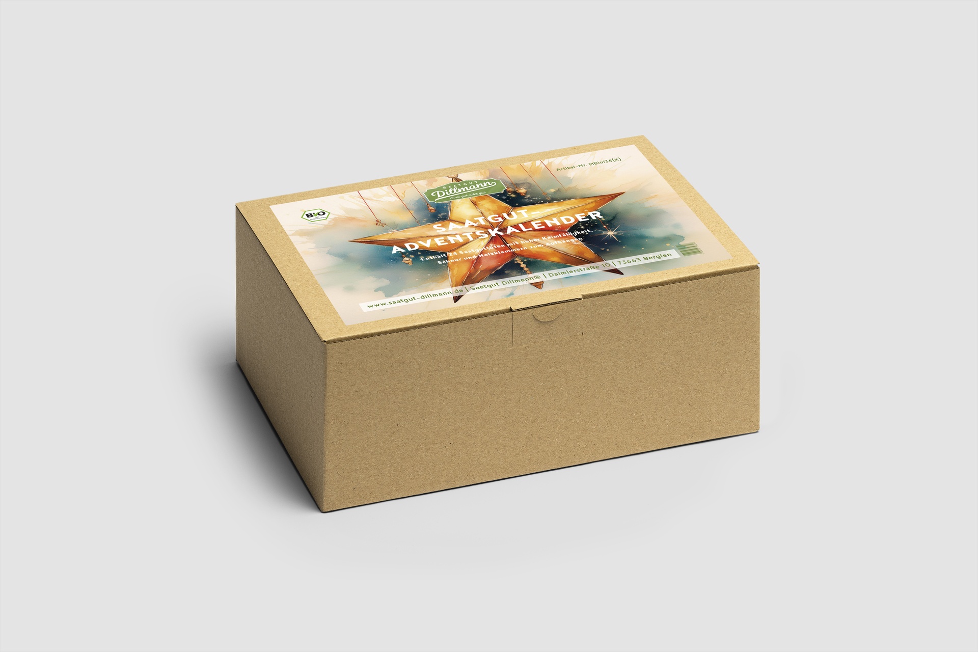 Adventskalender Karton Stern