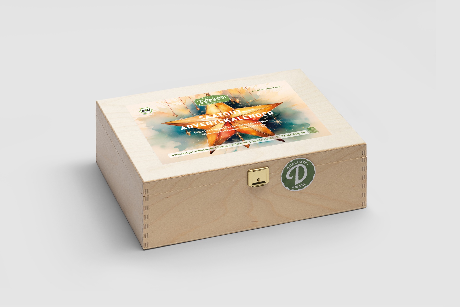 Adventskalender Holz Stern