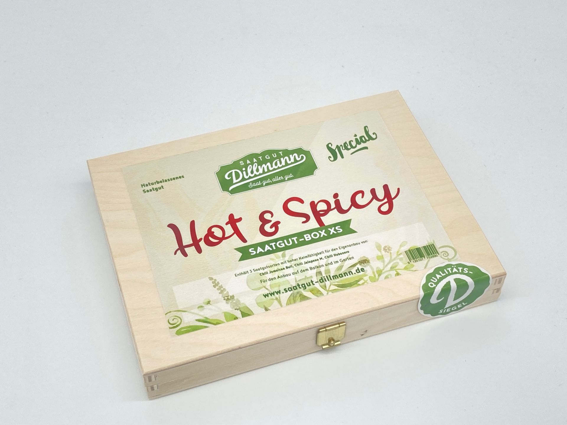 Saatgut-Holzbox XS – Hot & Spicy