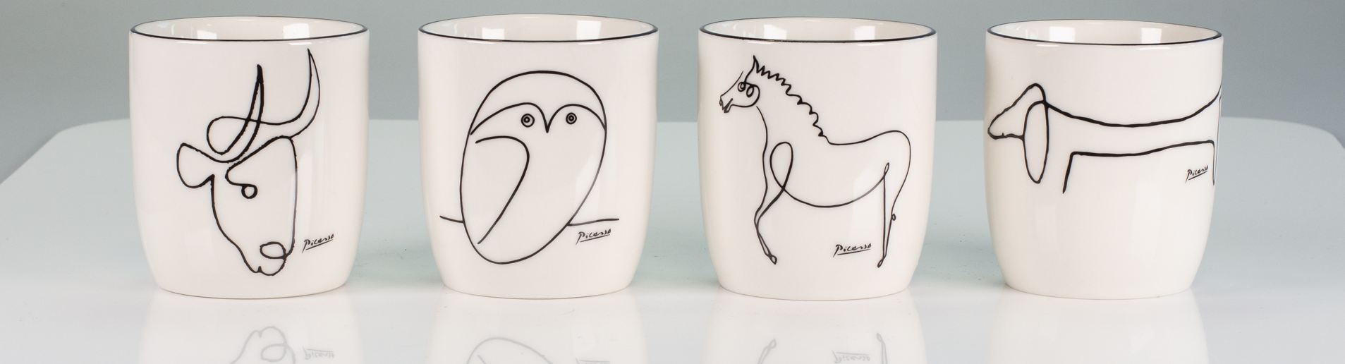 Becher 4er Set – Pablo Picasso – Animaux