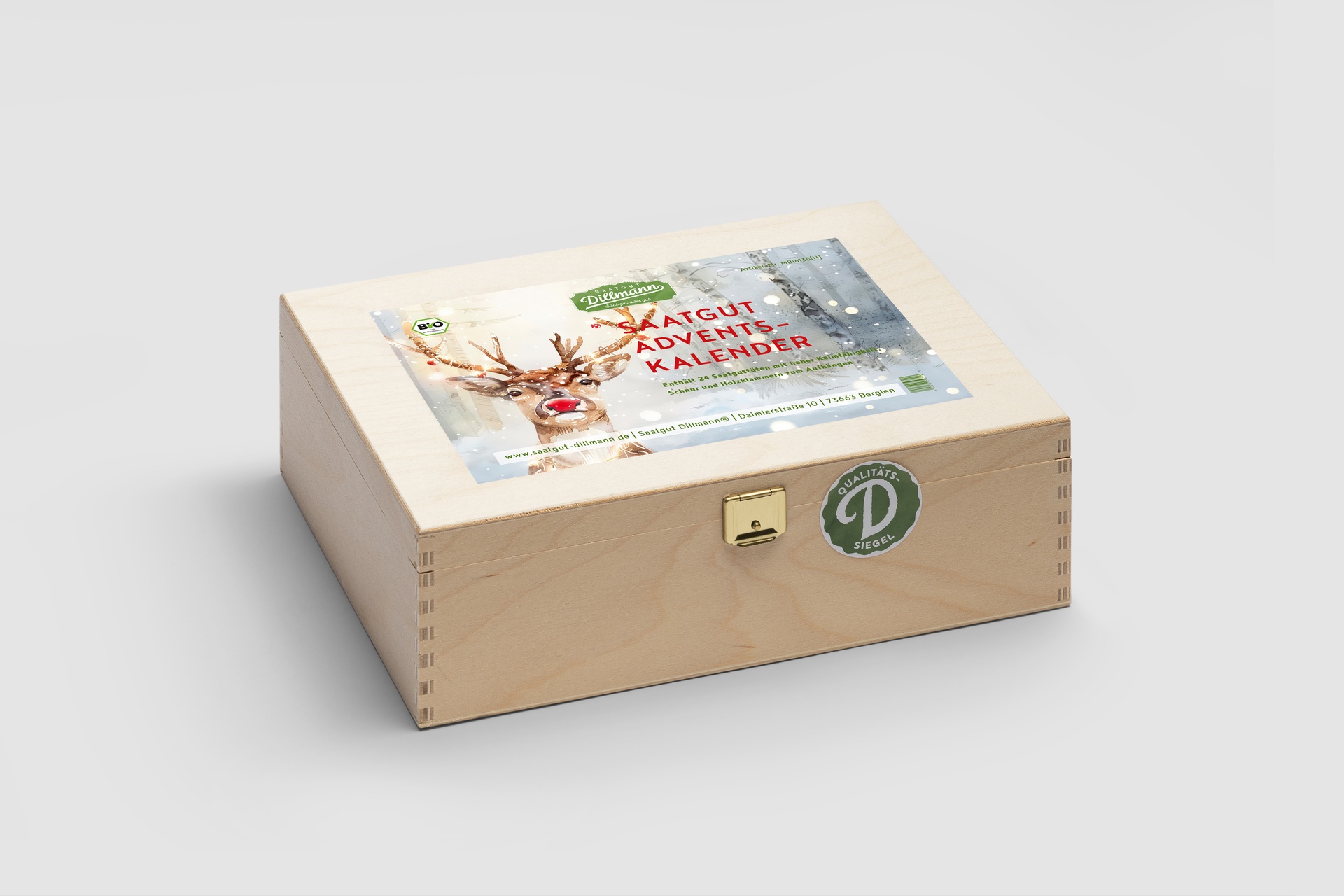 Adventskalender Holz Rentier