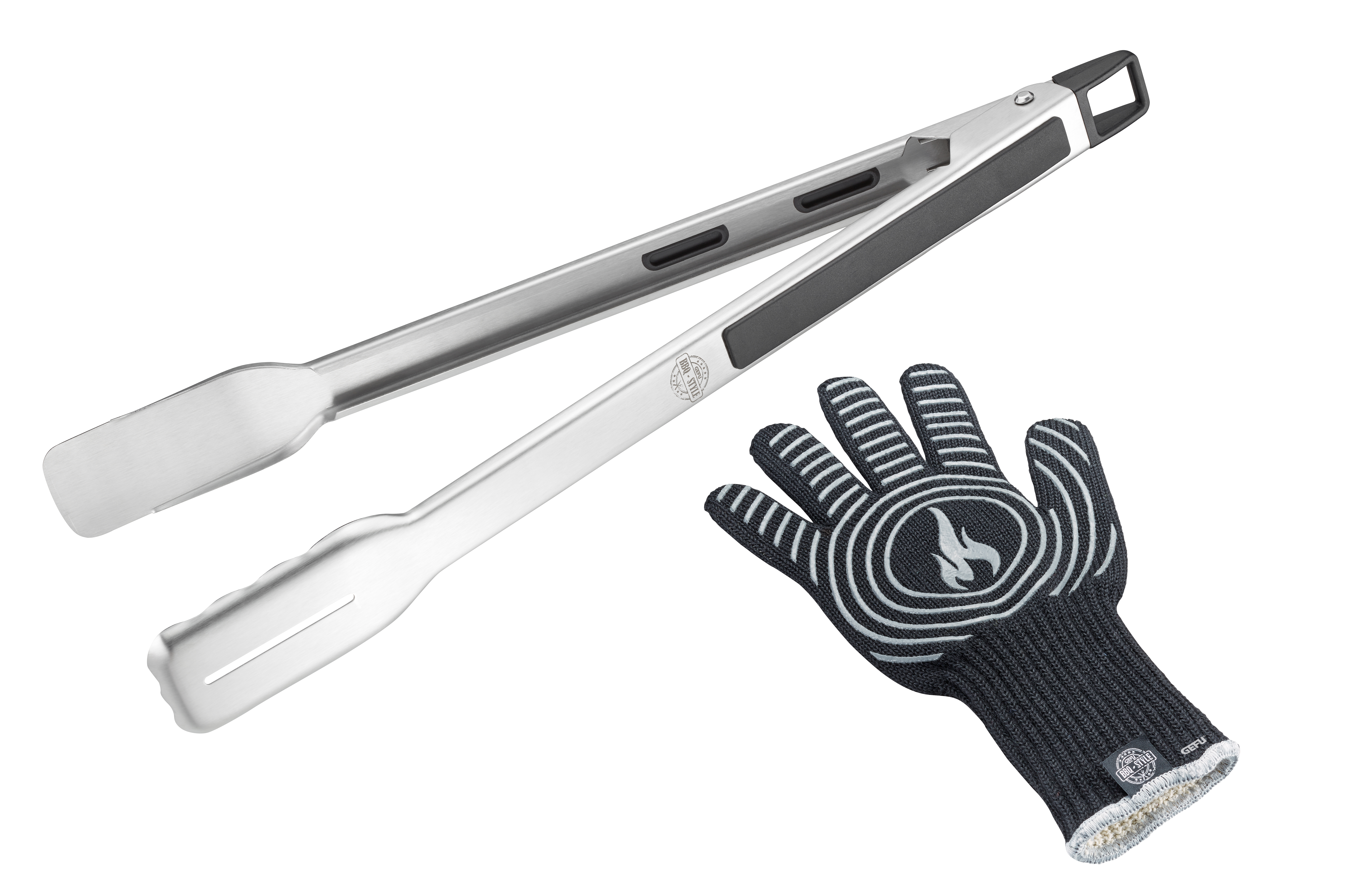 Grillzange BBQ & Grillhandschuh BBQ - Set