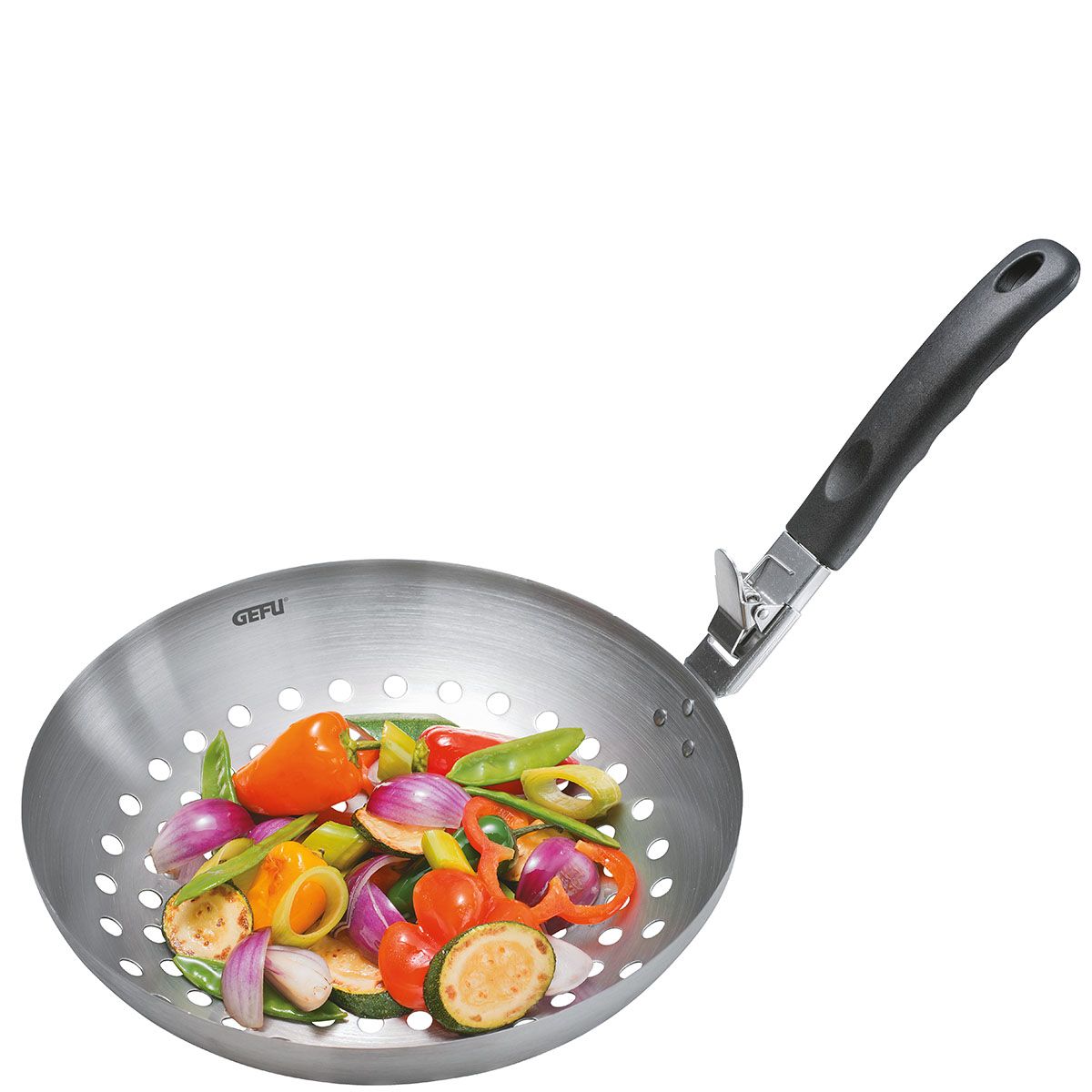 Gemüse-Wok BBQ mit abnehmbarem Griff