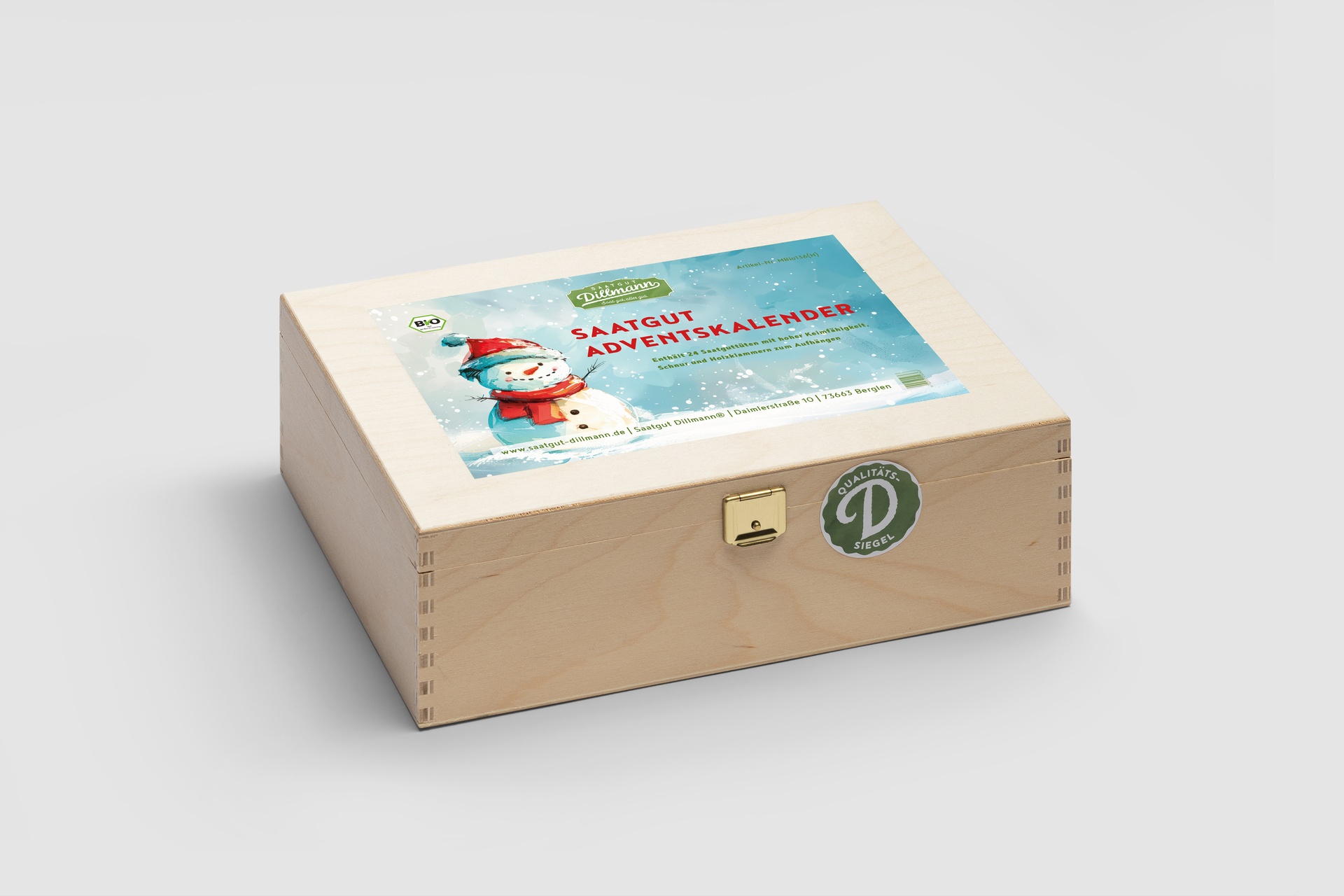 Adventskalender Holz Schneemann