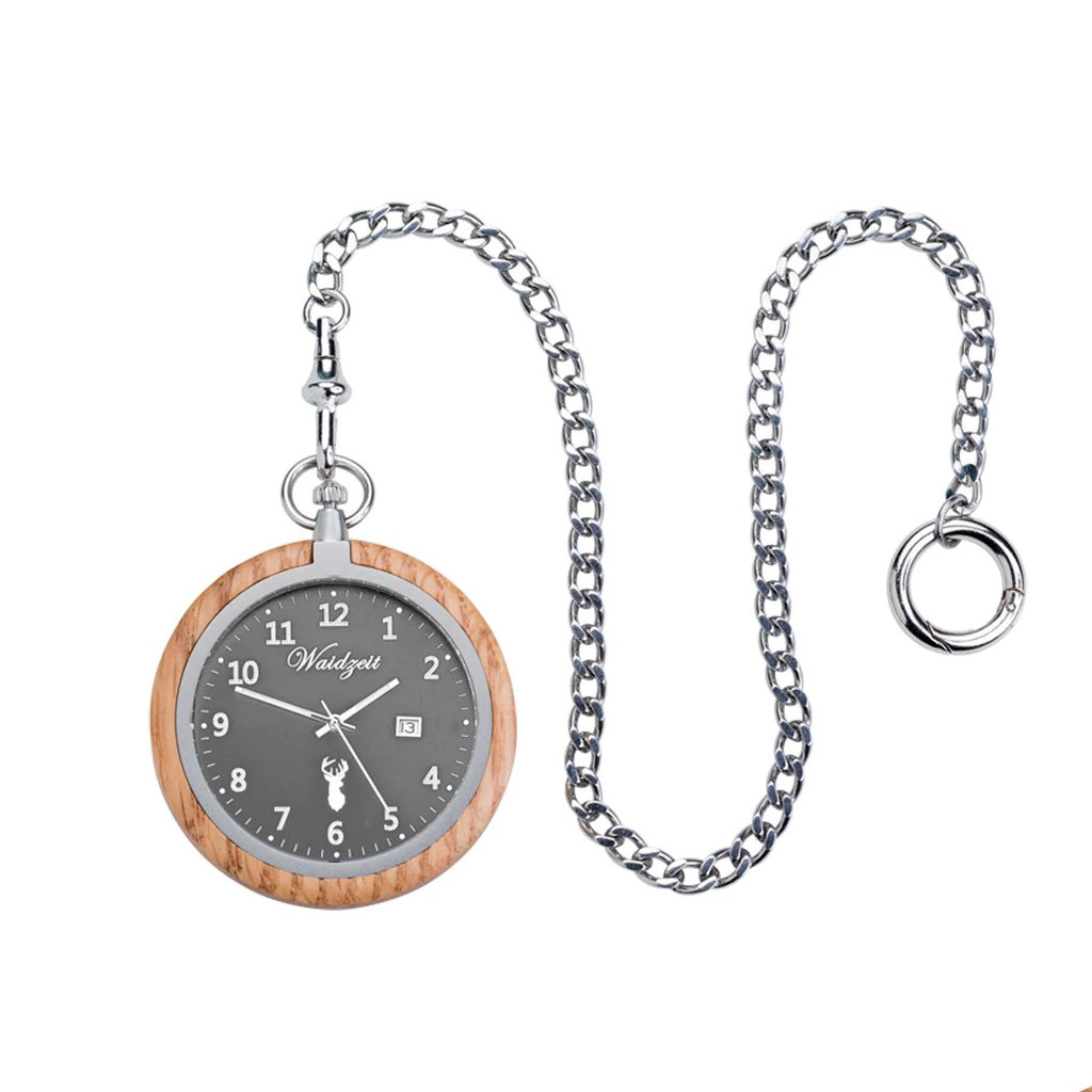 Taschenuhr aus Eichenholz