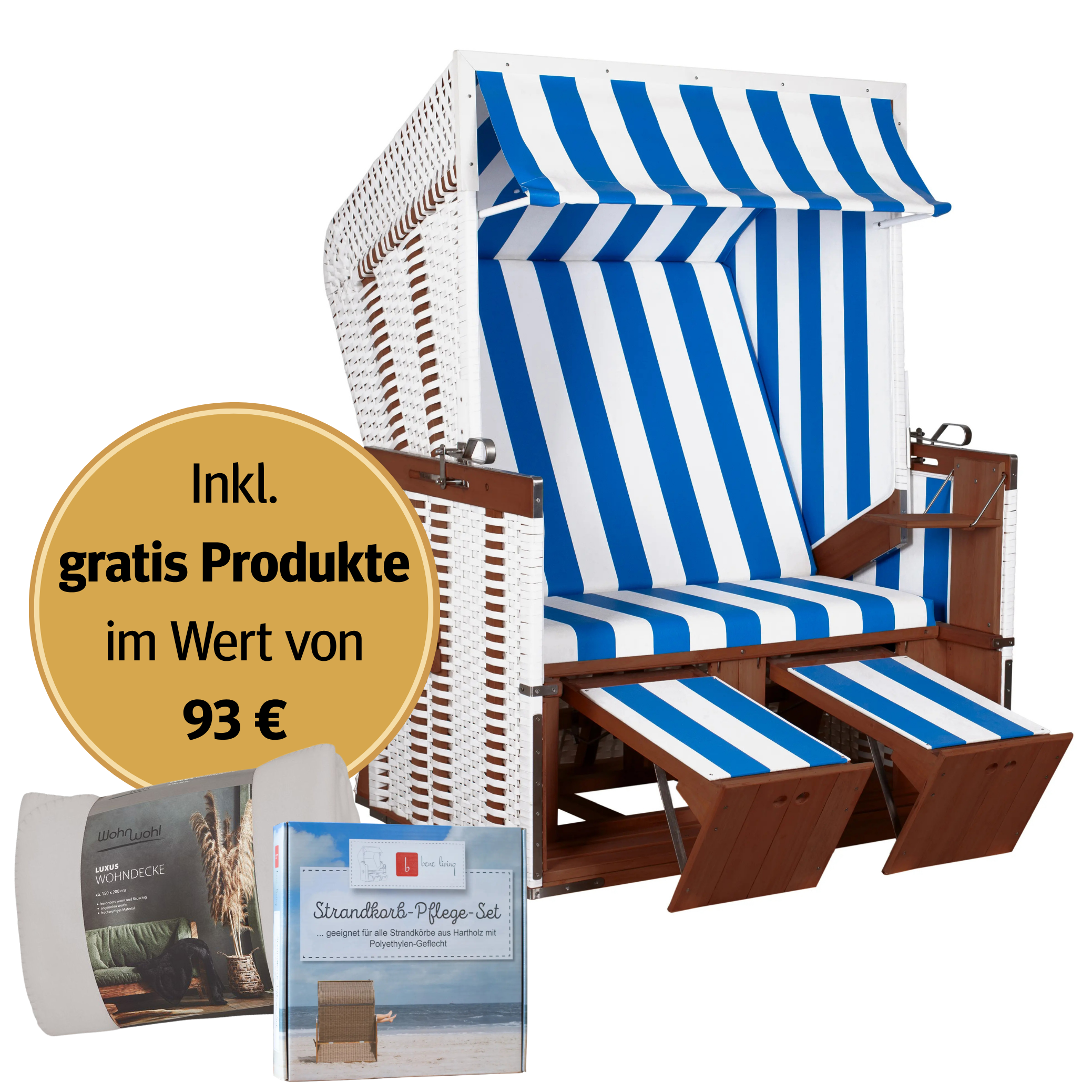 Strandkorb 2-Sitzer | Mahagoni – Sylt
