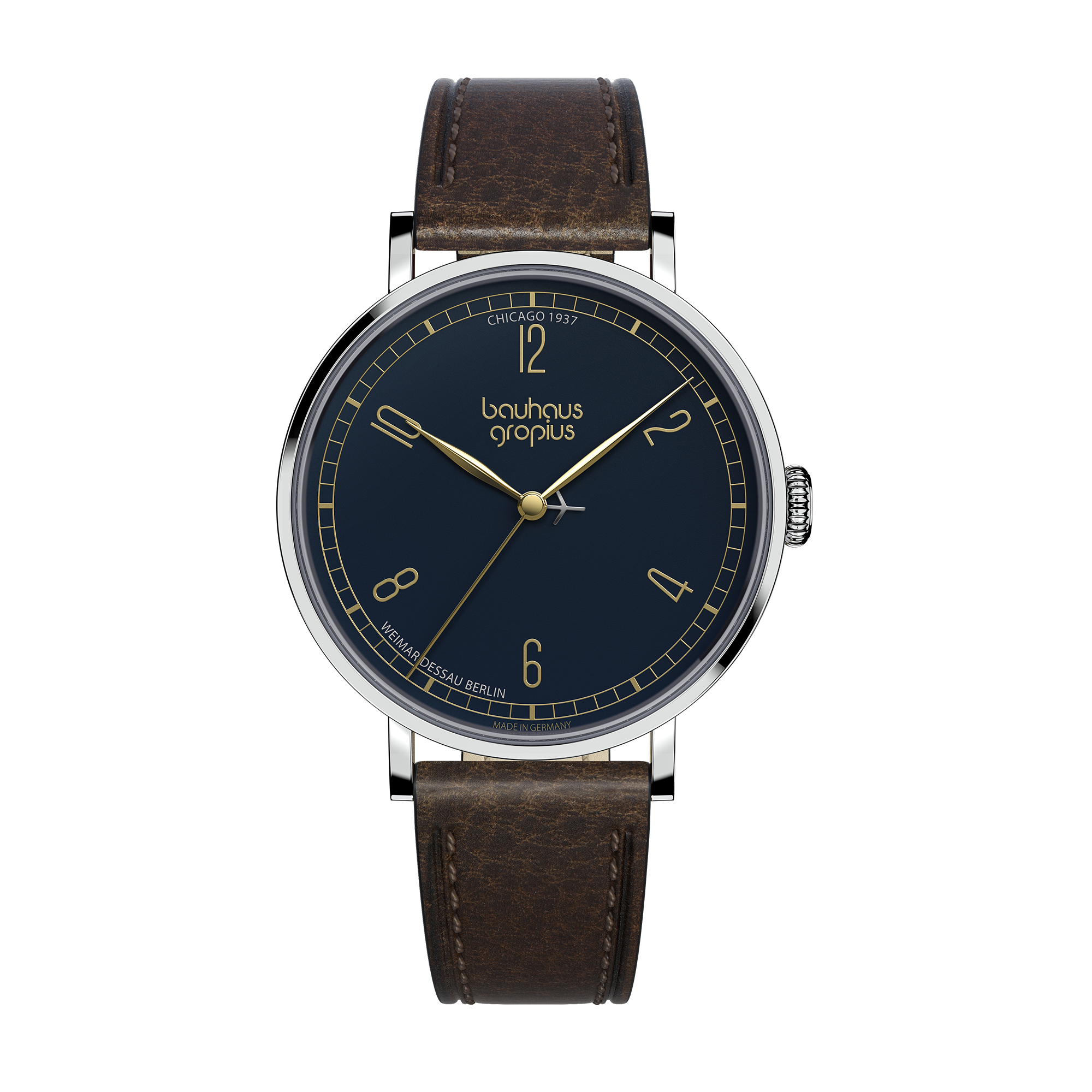 Armbanduhr Walter Gropius - Chicago 1937 - Limited Edition dunkelblau