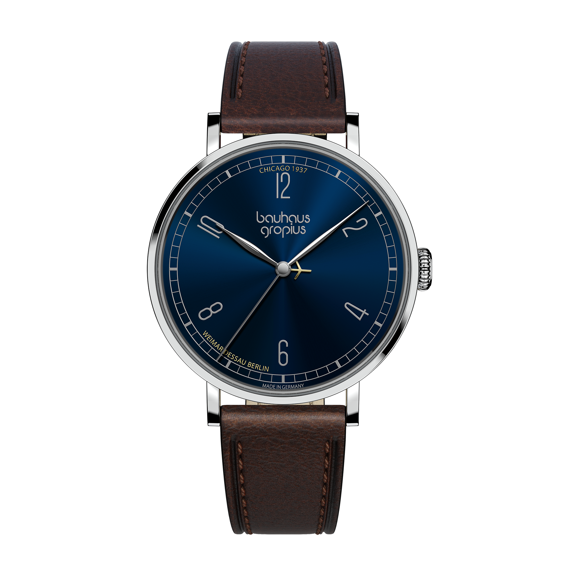 Armbanduhr Walter Gropius - Chicago 1937 - Limited Edition blau