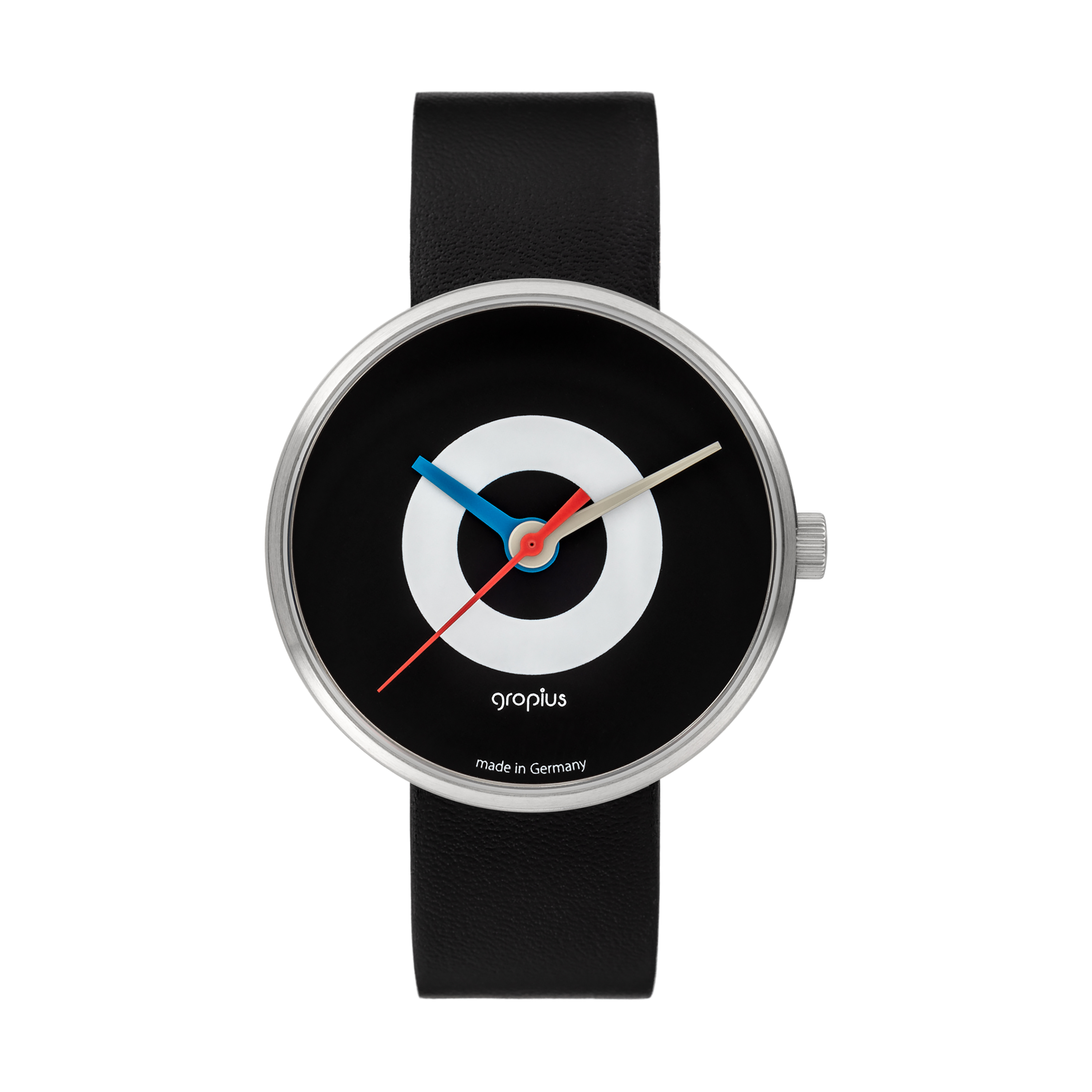 Armbanduhr Walter Gropius - J. Albers schwarz-weiß