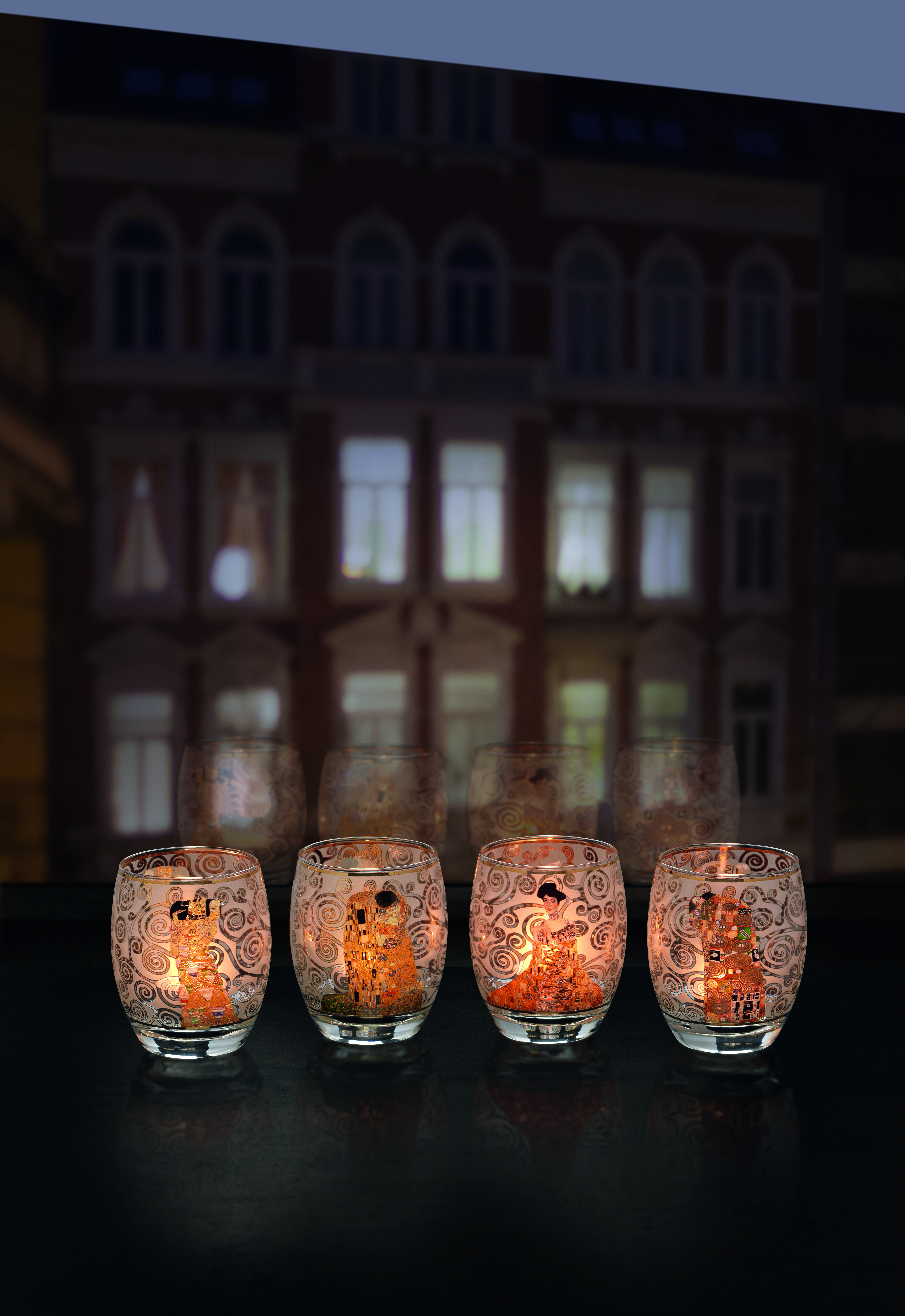 Teelichtgläser 4er Set – Gustav Klimt