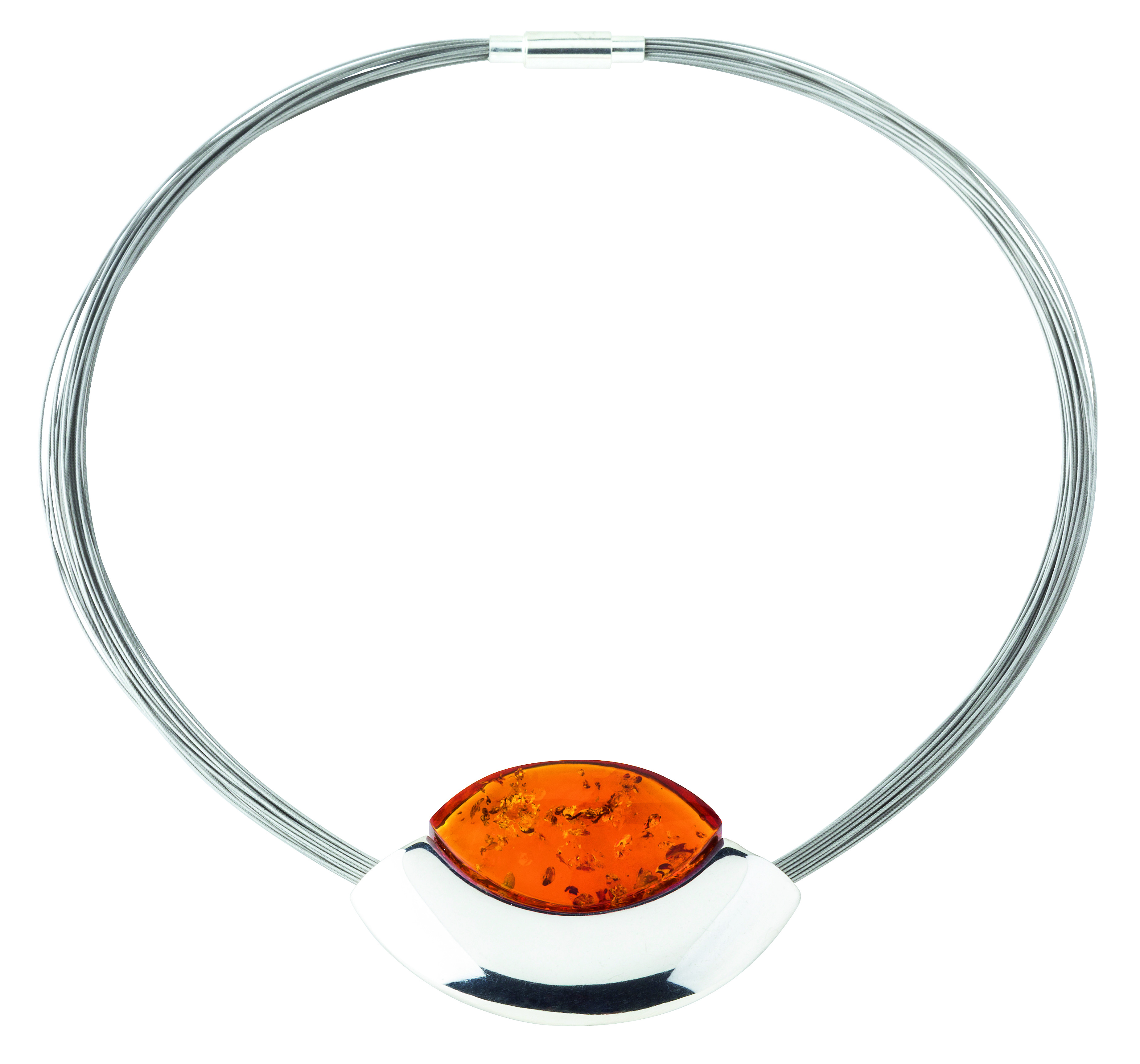 Kette Juwel mit Bernstein