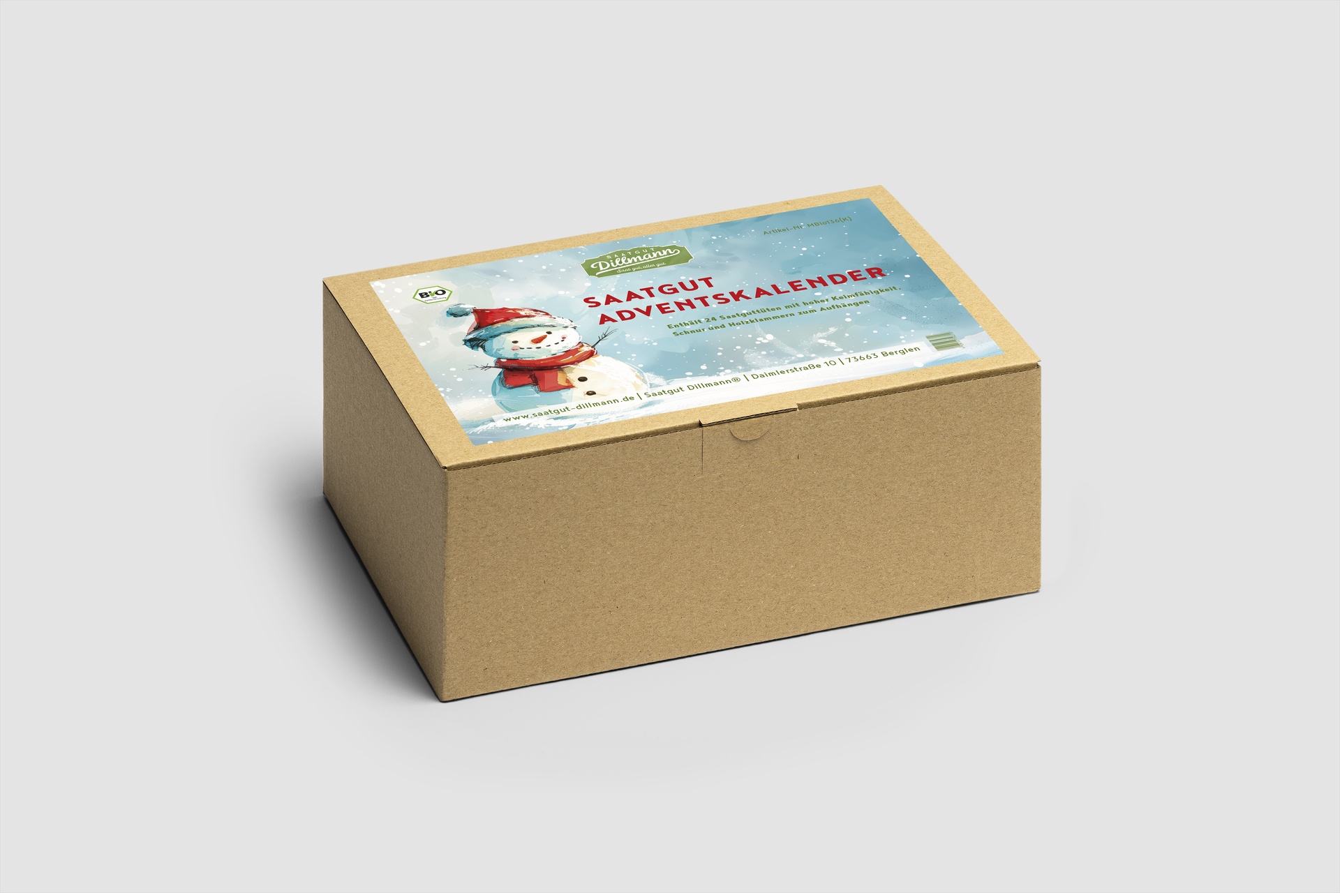 Adventskalender Karton Schneemann