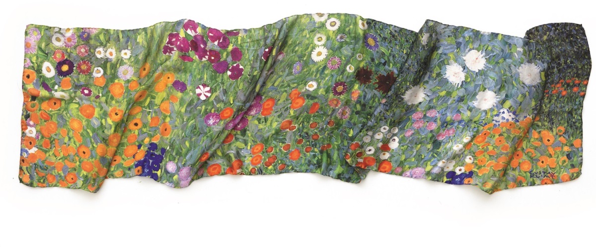 Seidenschal "Bauerngarten" – Gustav Klimt
