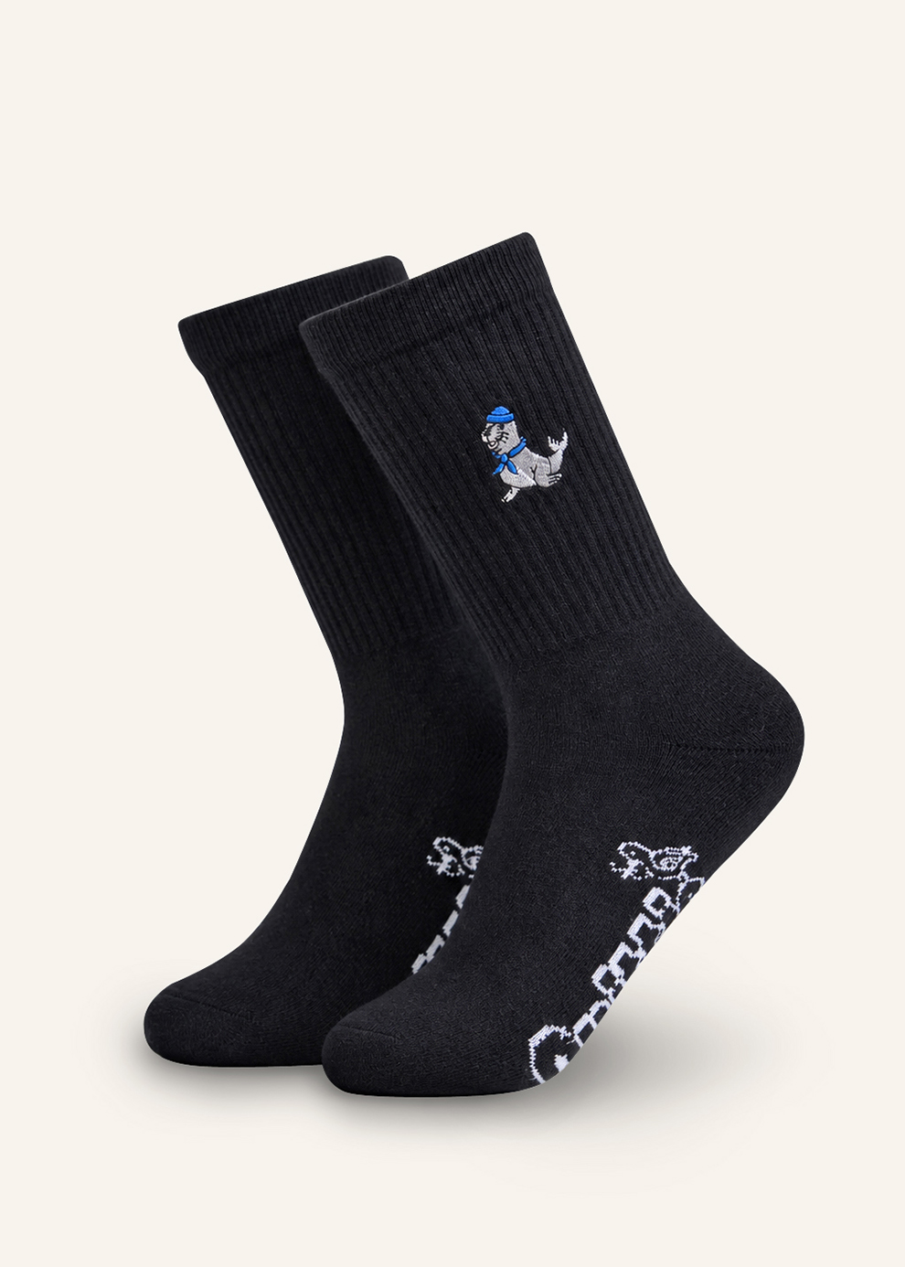 Socken mit maritimen Motiv | schwarz